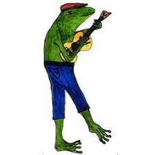 Einhorn frog plays ukulele