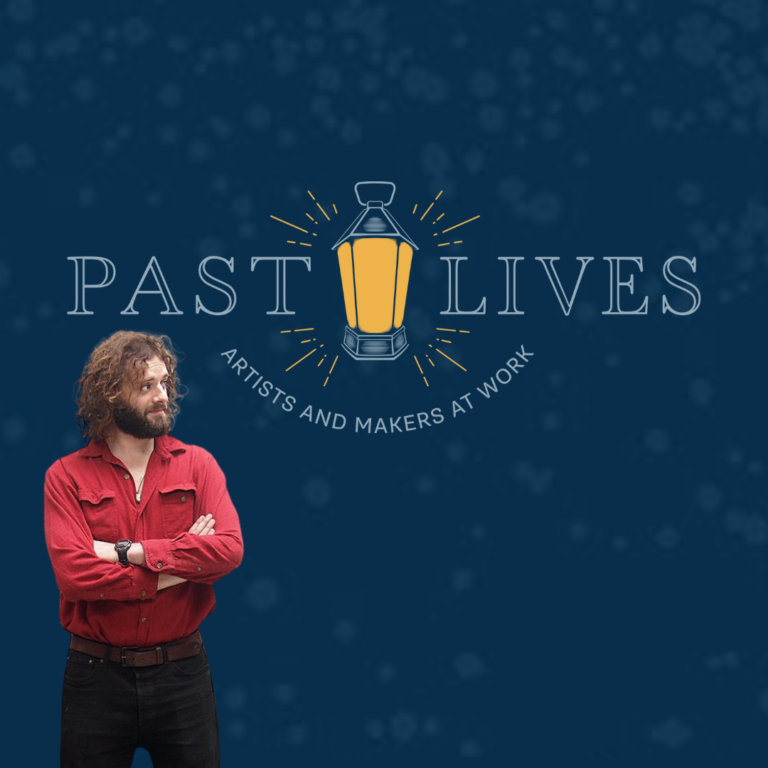 Morlock looks up quizzically at the Past Lives logo.