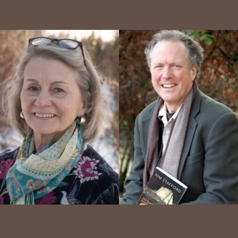 headshots of Ellen Waterston and Kim Stafford